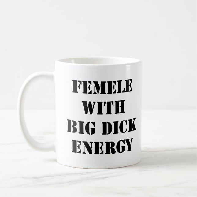 Mug Femme avec grande énergie de bite 1 (Gauche)