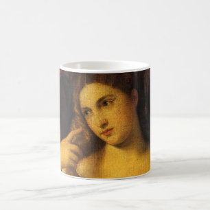 Mug Femme avec un miroir par Titien, Renaissance vinta