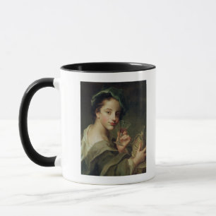 Mug Femme avec un verre de vin