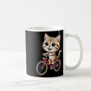 Mug Femme Chat Mignon à Vélo Kawaii Dessin Animé