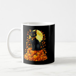 Mug Femme Chat Noir Citrouille Halloween Automne