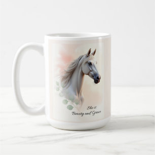Mug Femme Cheval Elle est Beauté et Grâce Eau