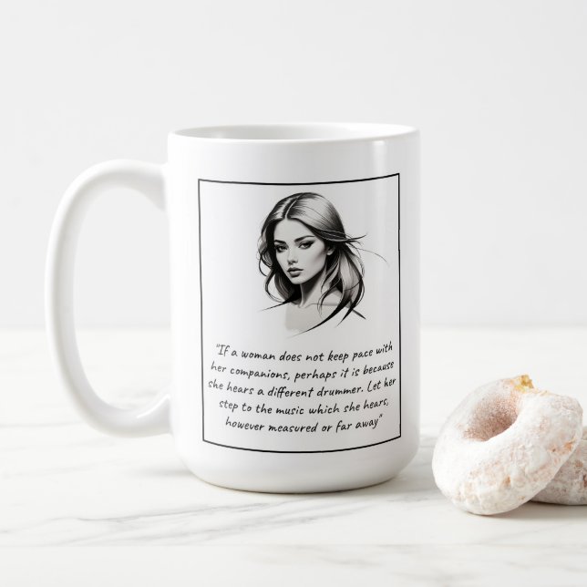 Mug Femme — Citation de batteur différente (Avec donut)