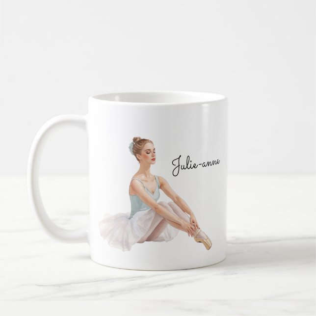 Mug Femme de ballet personnalisée (Gauche)