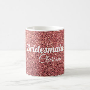 Mug femme de chambre élégante rose d'parties scintilla