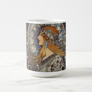 Mug Femme du Zodiac par Alphonse Mucha - Art Nouveau