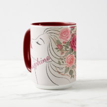 Femme Élégante Cheveux Floraux Rose Rose Personnal