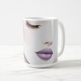 Mug Femme élégante violet lavande personnalisée Beauté
