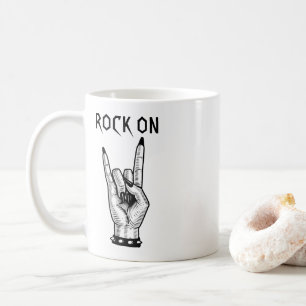 Mug Femme Hand Rocker Illustration de l'art des signes