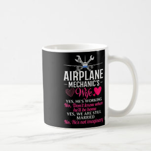 Mug Femme mécanicienne d'avion épouse maintenance d'av