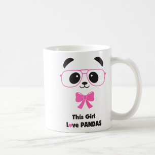 Mug Femme mignonne aux lunettes amusantes aimant les p