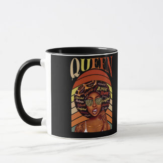 Mug Femme noire éduquée Melanin forte Reine africaine