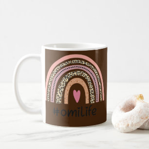 Mug Femme Omi Vie Avec RainBow Leopard Cadeaux Pour