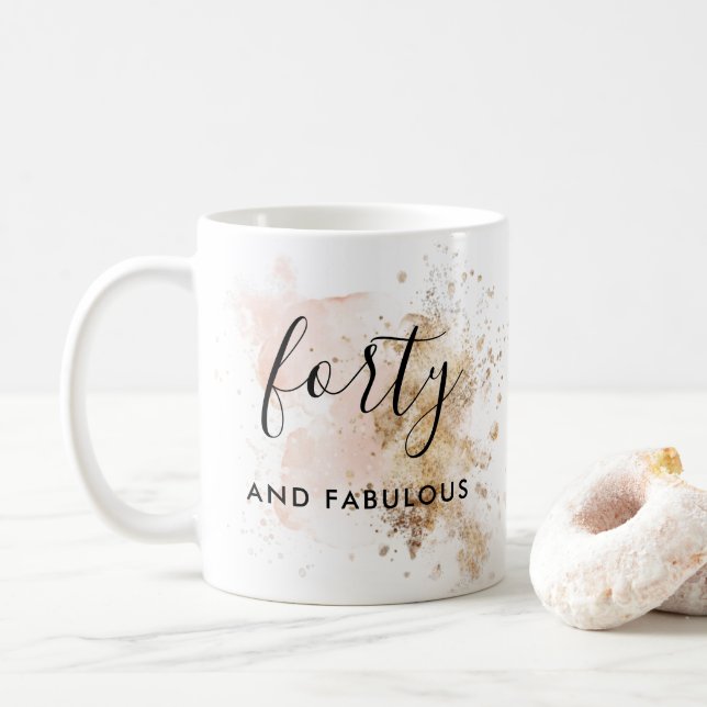 Mug Femme Quarante et fabuleux 40e anniversaire (Avec donut)