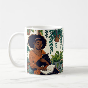 Mug Femme Se détendre avec son chat, son livre et ses 