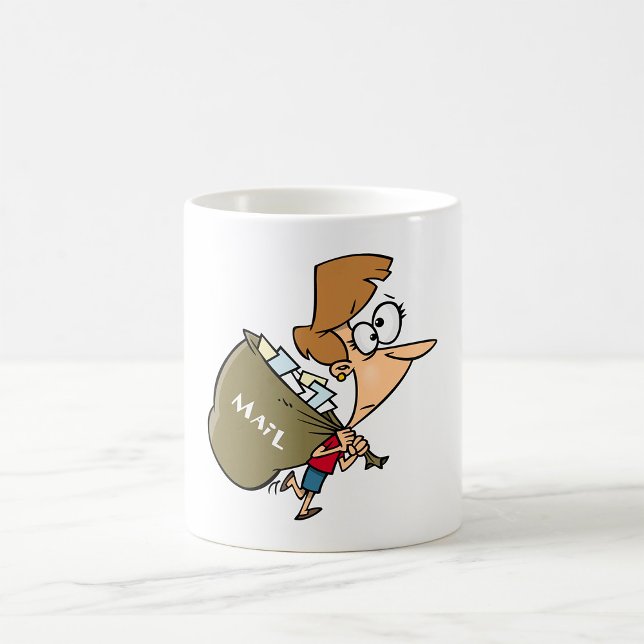 Mug Femme transportant un sac à courrier (Créateur téléchargé)