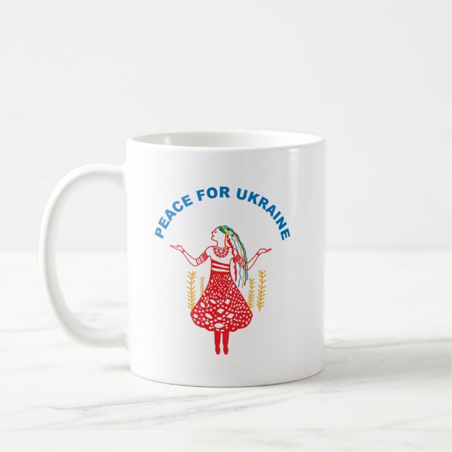 Mug Femme ukrainienne - Paix pour l'Ukraine (Gauche)