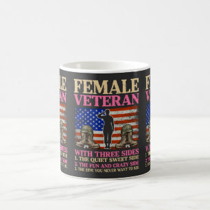 Mug Femme vétéran militaire drôle Drapeau américain 