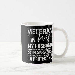 Mug Femme Vétérinaire Femme Mari de l'Armée Soldat dit