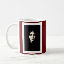 Mug femme victorienne hantant, regard, crue