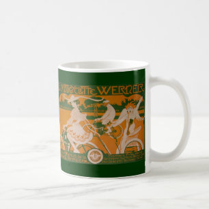 Mug Femme vintage à vélo avec Cupidon