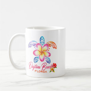 Mug Femmes Daytona Beach Tortue de mer Plumeria Florid