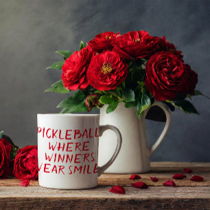 Mug Femmes Drôle Pickleball Où Les Gagnants Portent De