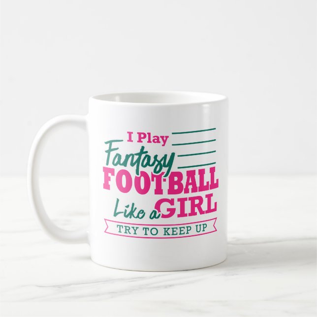 Mug Femmes du football d'imaginaire drôles comme un (Gauche)