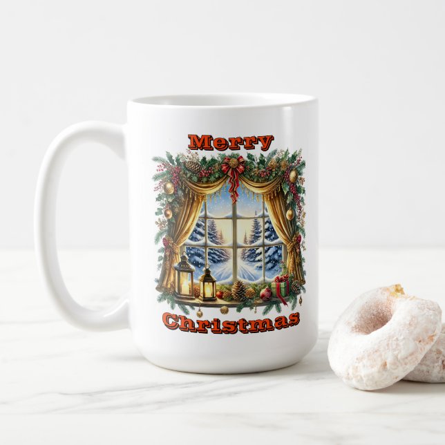 Mug Fenêtre Jumelée Jumelée (Avec donut)