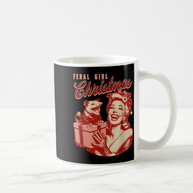 Mug Feral Girl Christmas Funny Ossum Ssum Merry Xmas W (Droite)