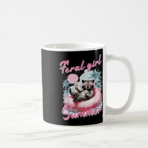 Mug Feral Girl été drôle mème Feral Raccoon été