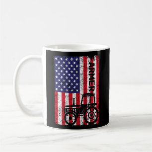 Mug Ferme américaine Drapeau agricole Tracteur agricol