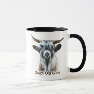 Mug Ferme Animale Humour de Chèvre Vieille Folle