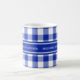 Mug Ferme Bleu Blanc Plaid Musique