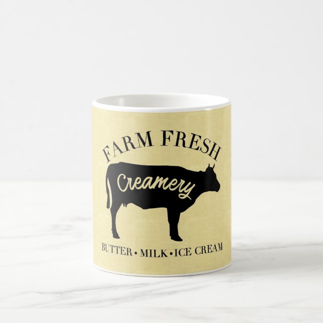Mug Ferme Creamery Chauve de vache Silhouette (Centre)