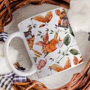 Mug Ferme de maison de campagne d'automne Fleur de cit