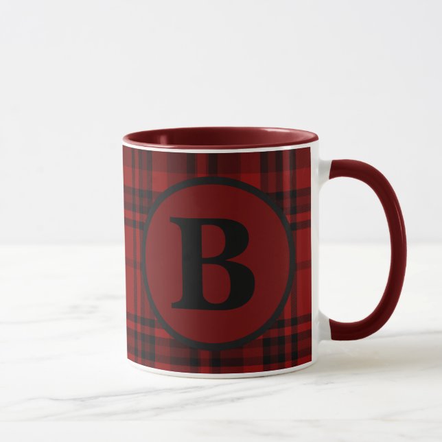 MUG FERME EN VICHY ROUGE À DAMIERS PLAID (Droite)