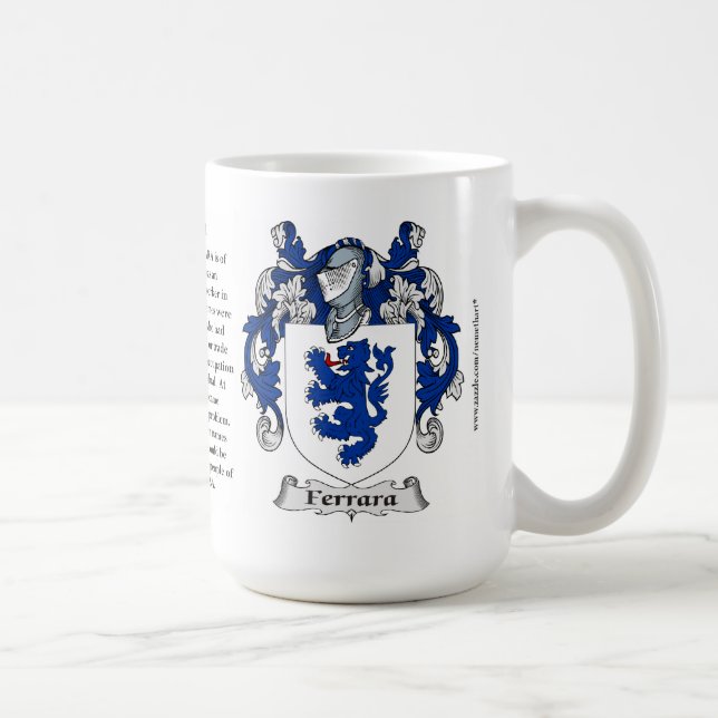Mug Ferrare, l'origine, la signification et la crête (Droite)
