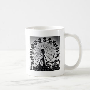 Mug Ferris Wheel en noir et blanc cadeaux photo