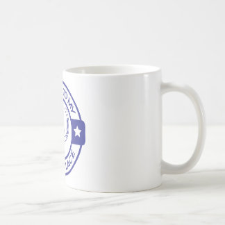 Mug Fers à cheval heureux de l'endroit A258 bleus