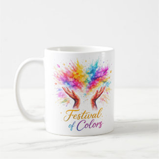 Mug Festival des couleurs - Holi Mains Explosion de co