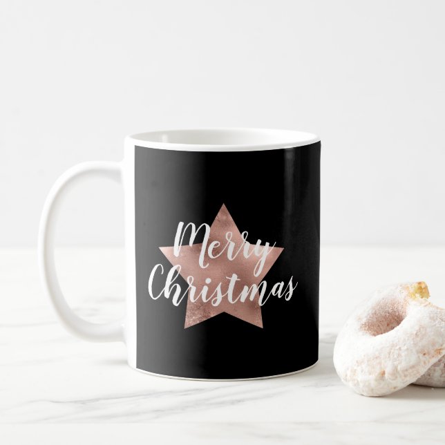 Mug Festive Black Star Joyeux Noël (Avec donut)