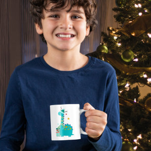Mug Festive Dinosaur Stars Nom de l'enfant Love Père N