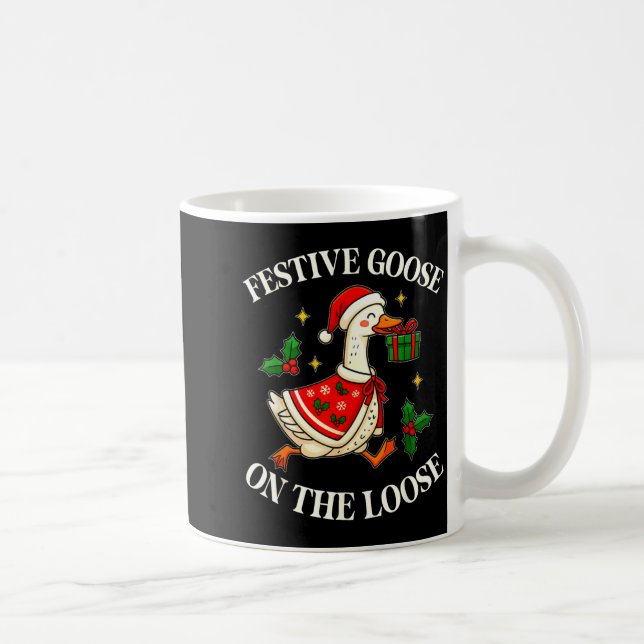 Mug Festive Goose On The Loose Funny Goosemas Christma (Droite)
