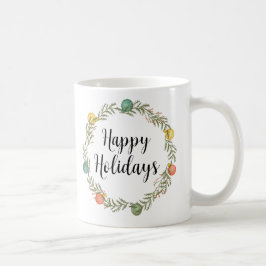 Mug Festive Noël Wreath Joyeuses Fêtes