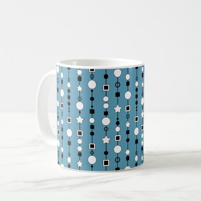 Mug Festive pattern with string beads and jewelry star (Devant gauche)