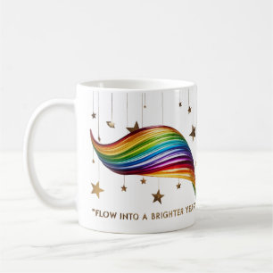 Mug Festive Rainbow Quilling Holly Abstrait Classique 
