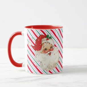 Mug Festive Stripe Retro Père Noël