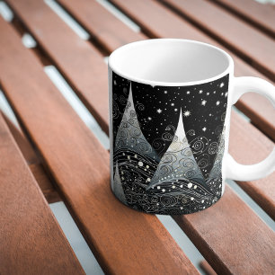 Mug Festive Twilight Christmas Trees