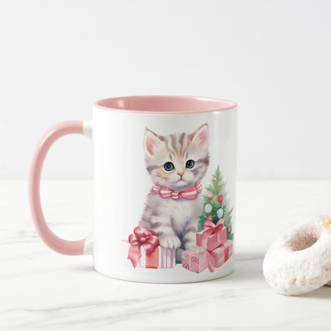 Mug Festivités roses Kitten Café (Avec donut)